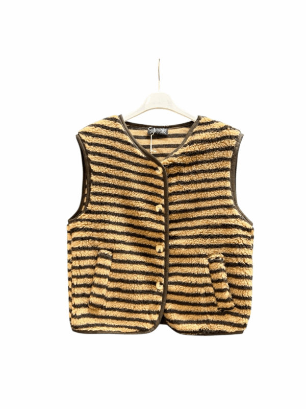 Vestje streep camel!