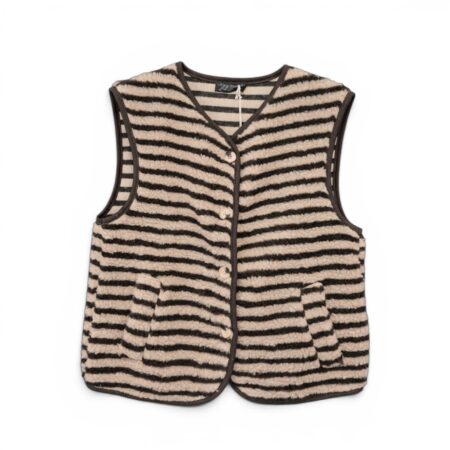 Vestje streep beige!
