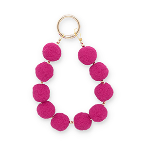 Hanger Pompom magenta.